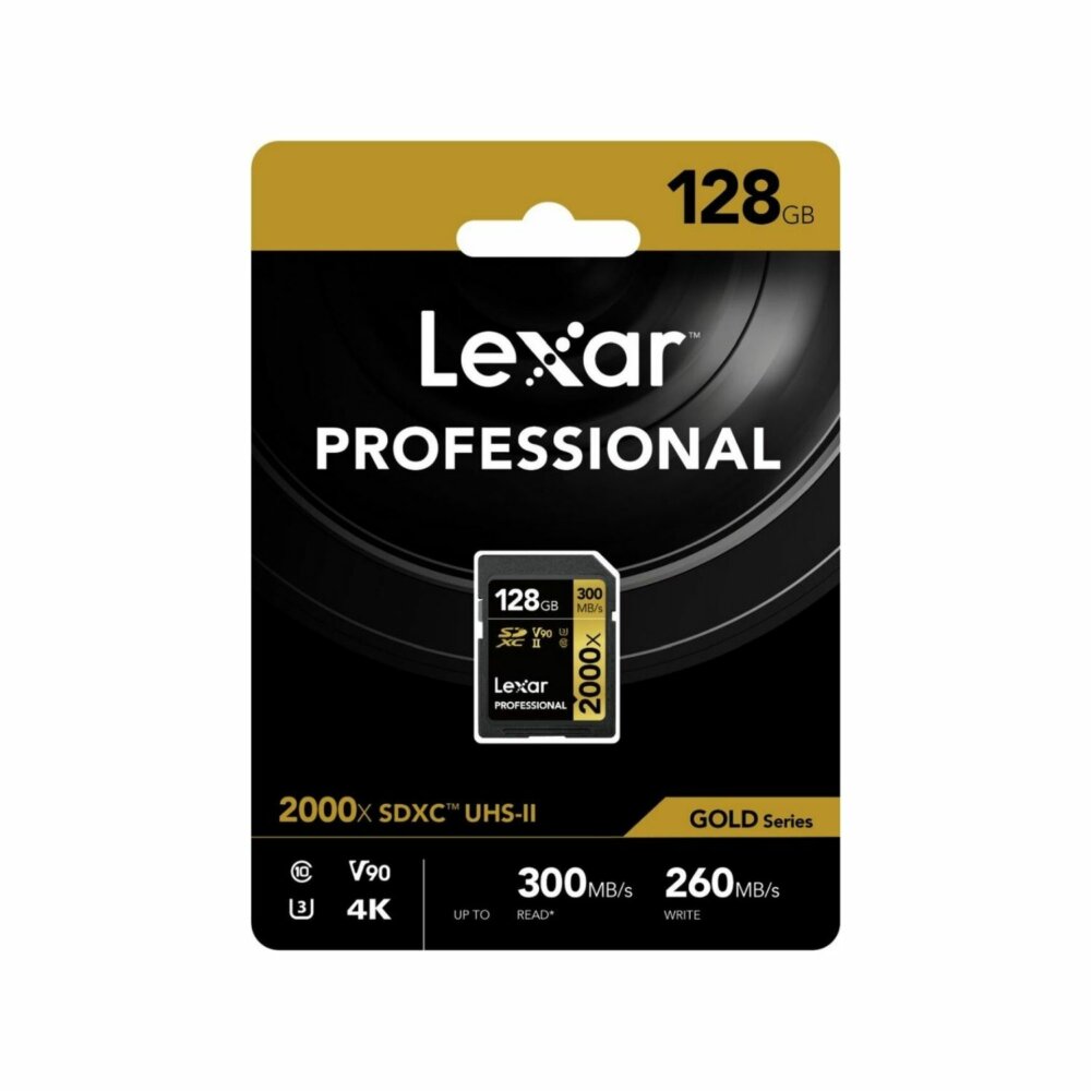 Lexar 128GB SDXC UHS-II v90 2000x Memory Card Lexar 128GB SDXC UHS-II v90 2000x Memory Card
